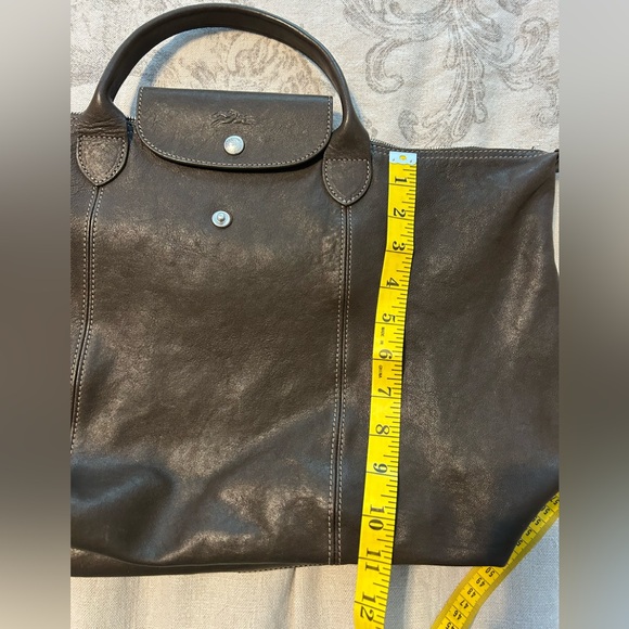 Leather Longchamp le Pliage large tote - Picture 3 of 16